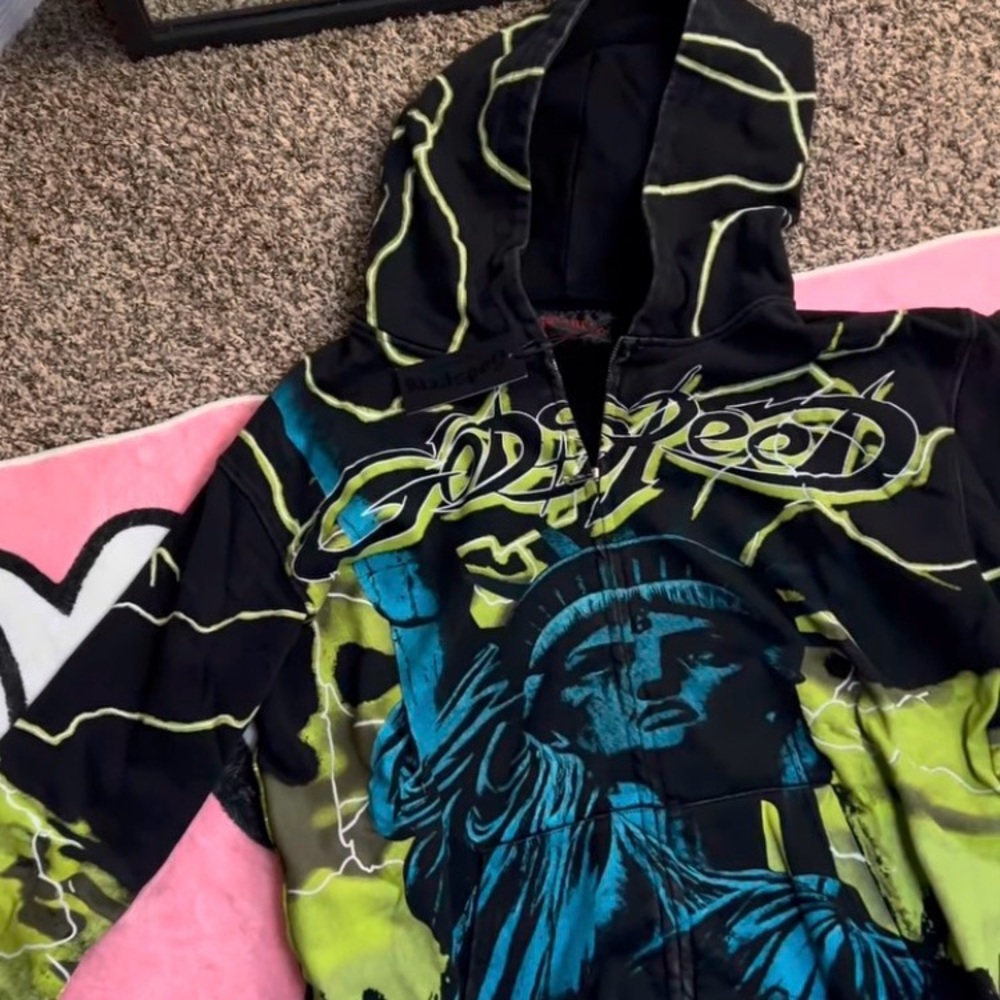 Godspeed Men's Graphic Hoodie - Black and Green